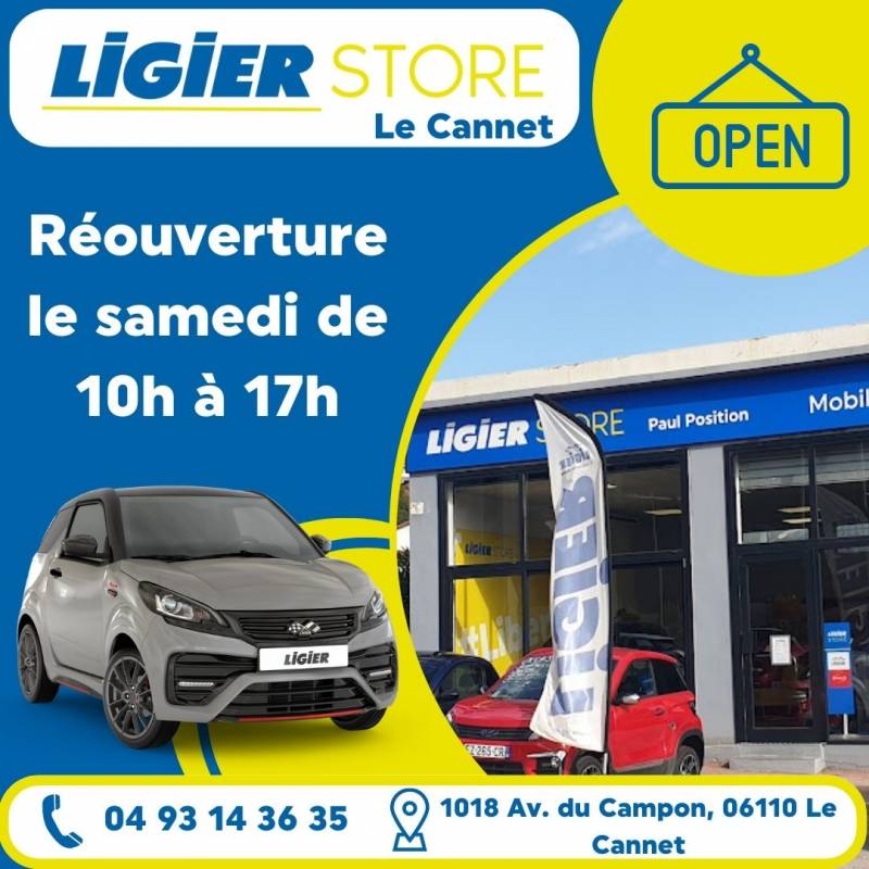 Visitez notre concession ligier du cannet du lundi au samedi